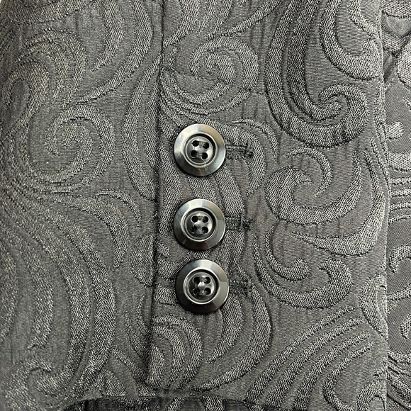 Norton McNaughton Raised Embossed Black Damask Blazer - Picture 8 of 15